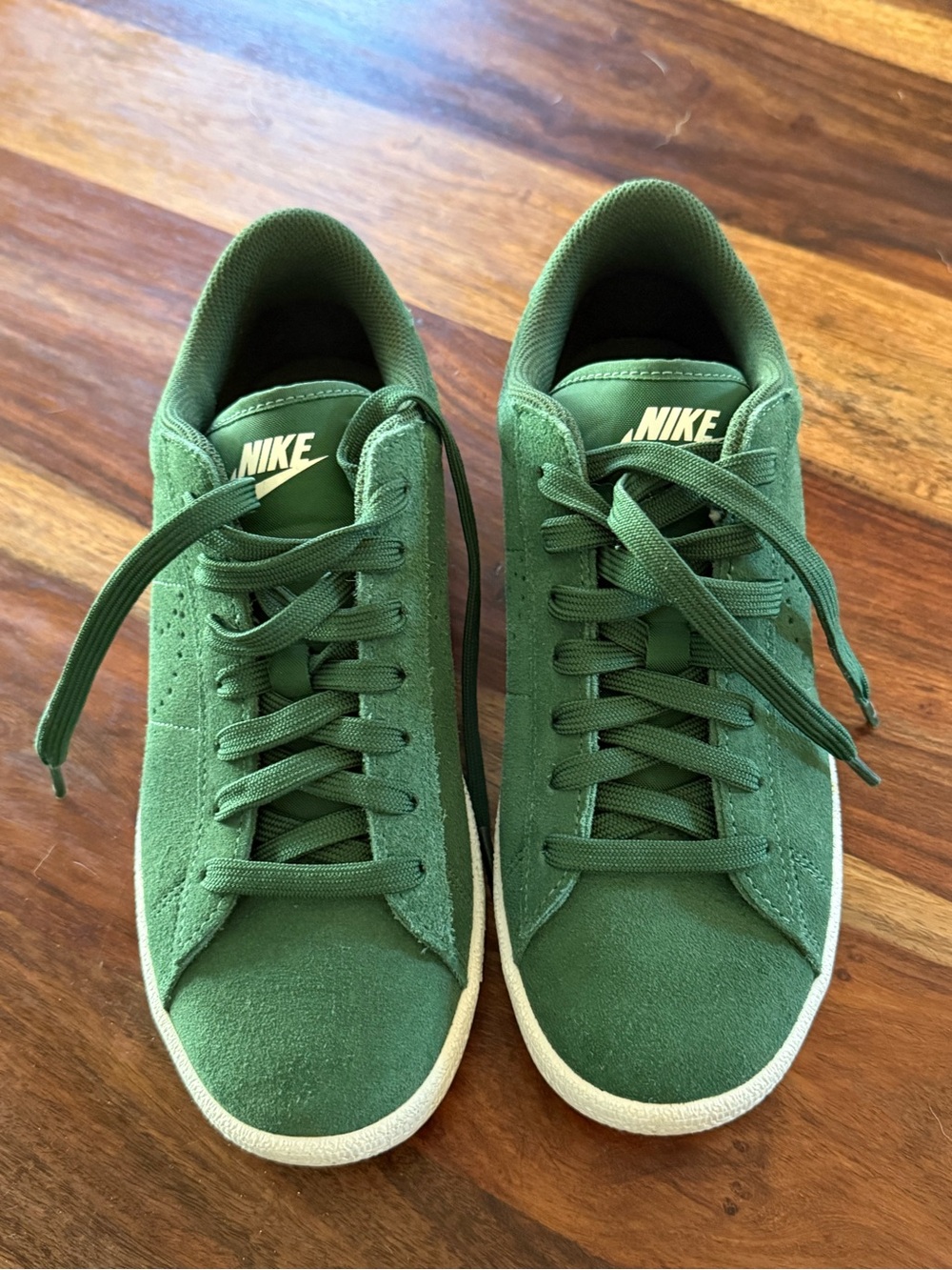 Nike Green Suede Low-Top Sneakers
